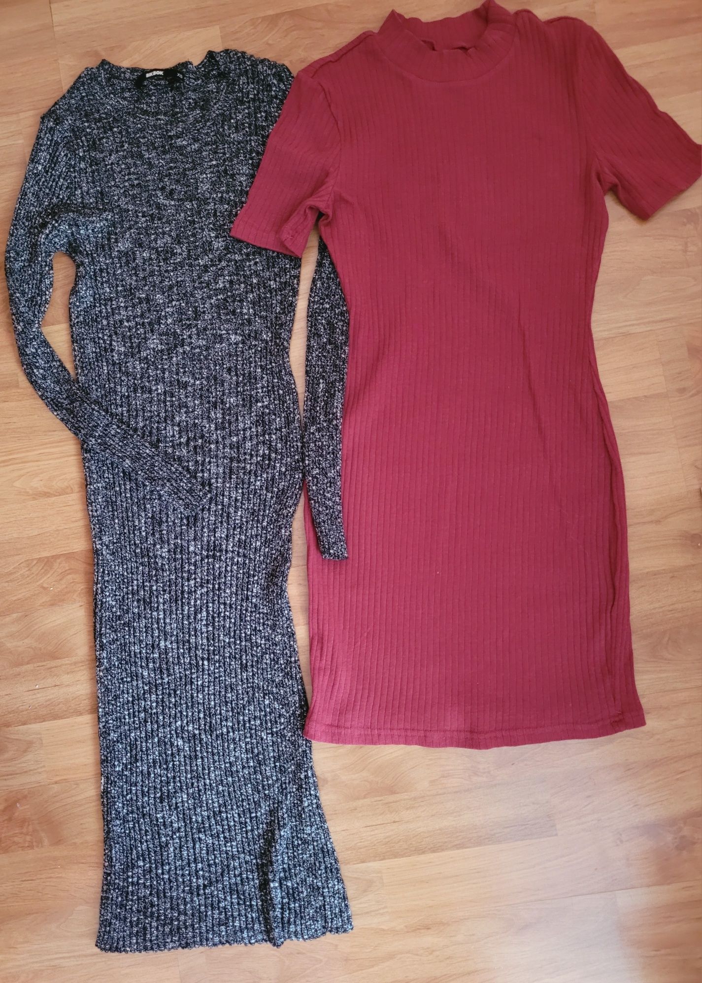 Dwie prążkowane sukienki r xs/s