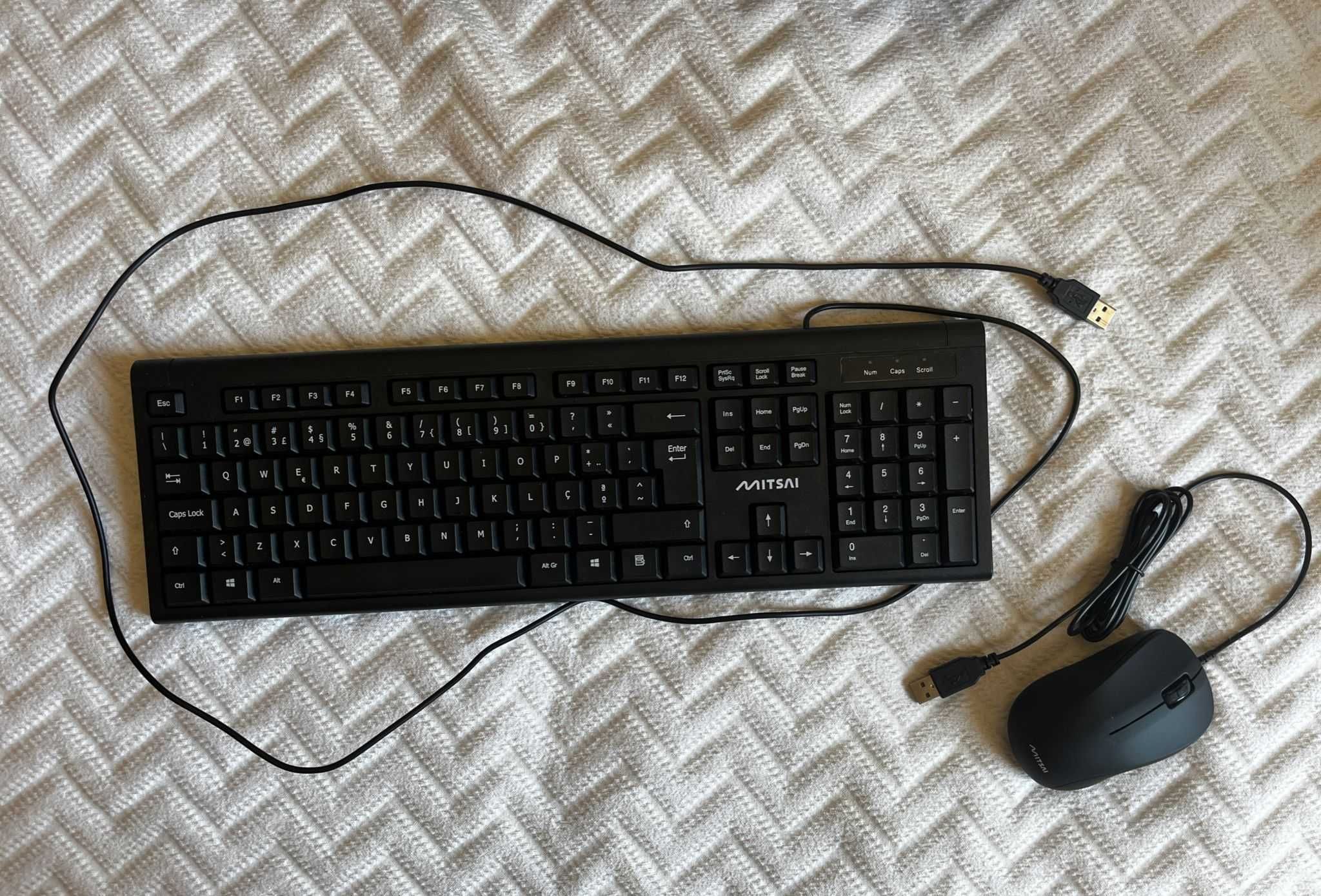 Teclado (POUCO USADO) + Mouse (NUNCA USADO) = 10 €!!!