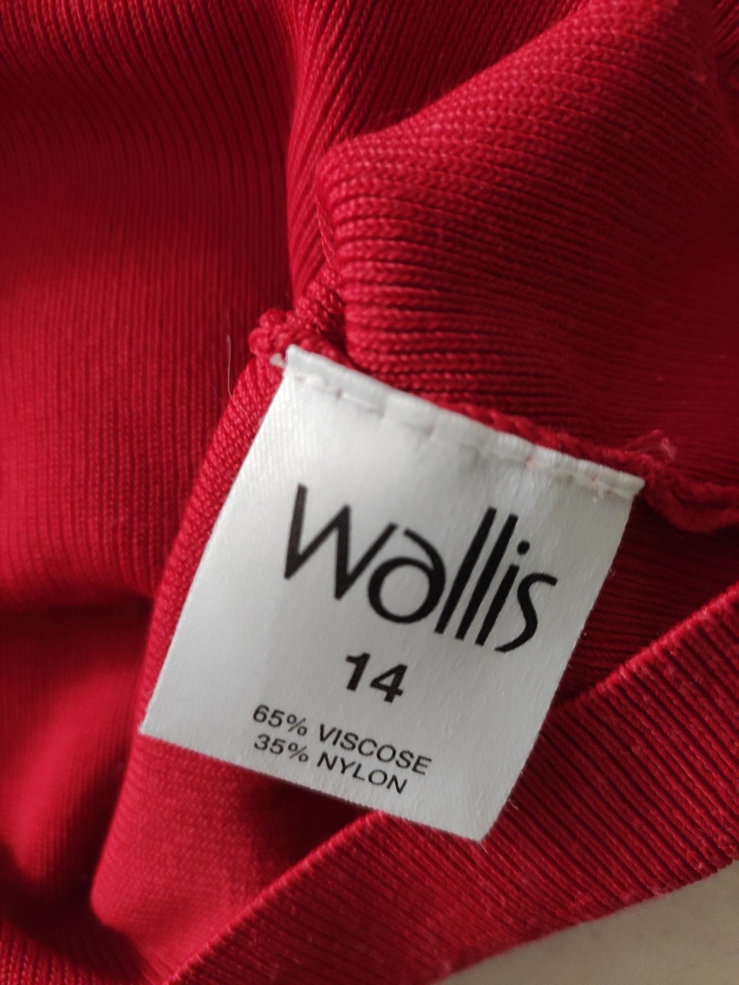 Serdaczek bezrękawnik sweter sweterek czerwony 14 42 xl wiskoza