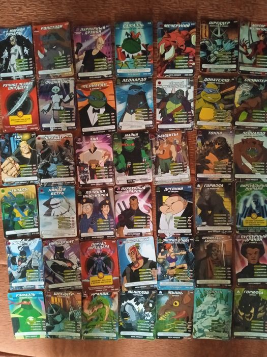Карточки Черепашки Ниндзя Марвел АТБ Арена
