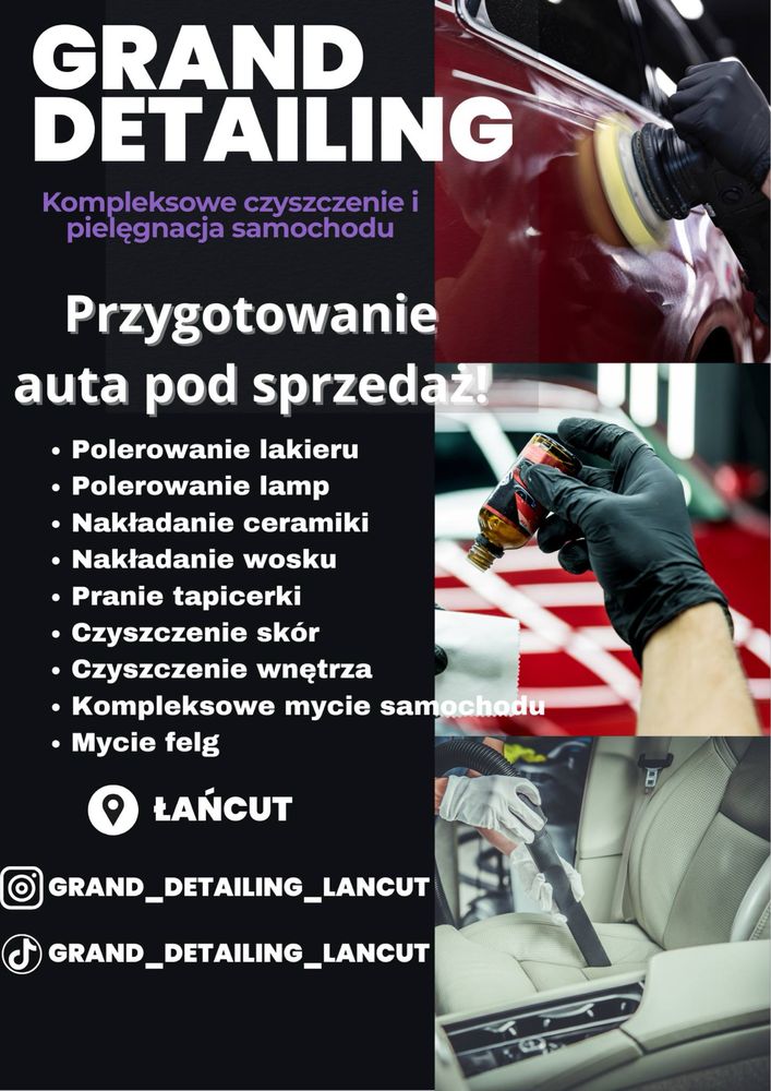 Auto detailing Łańcut sprzatanie i polerowanie samochodow