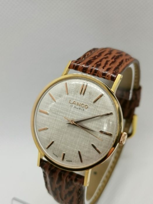 Lanco zegarek 34 mm lata'60 Stan ! Swiss Made
