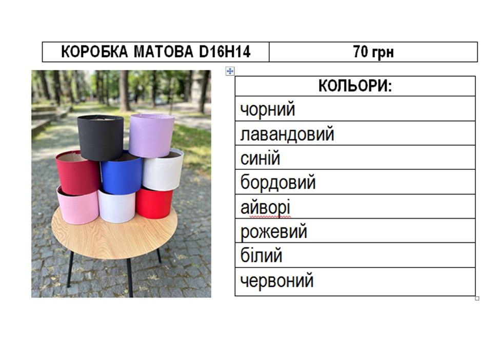 Коробки для флористики