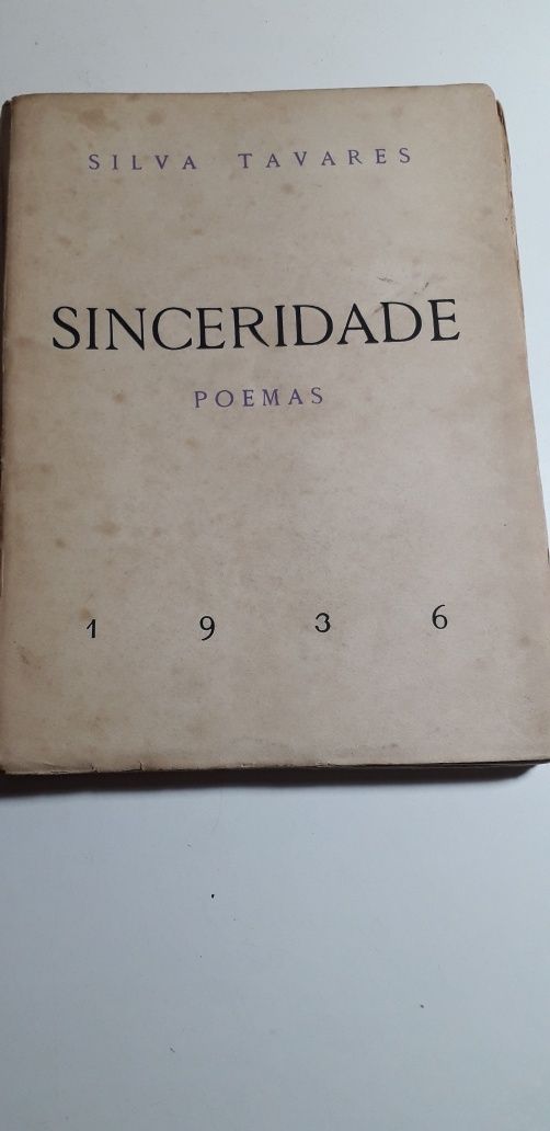 Sinceridade - Silva Tavares (1ª edição, 1936)