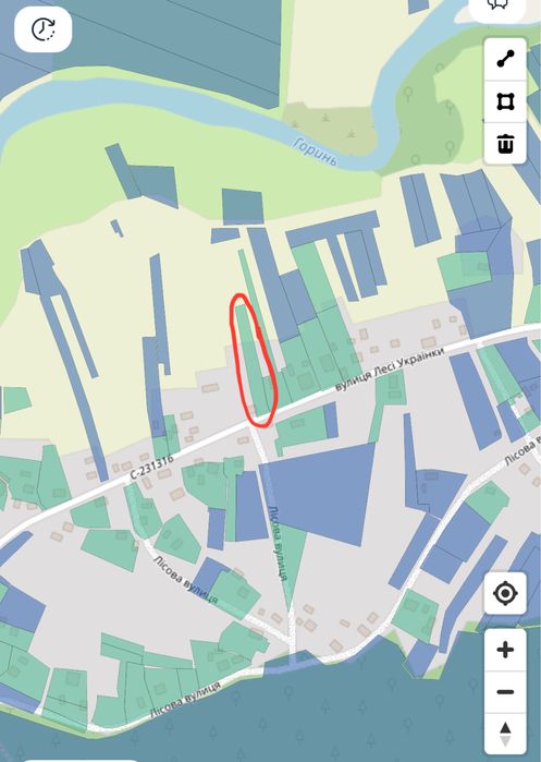 Продаж земельної ділянки в с. Комарівка, вул. Лесі Українки 82а