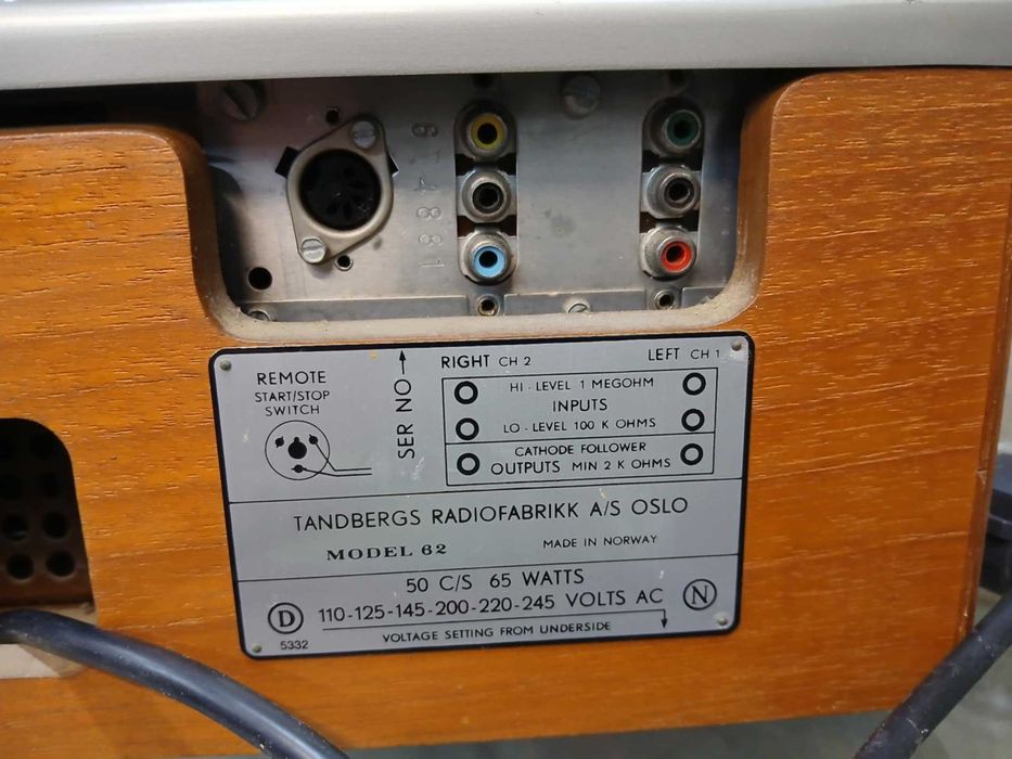 Magnetofon Szpulowy Tandberg model 62 Stereo lata 60