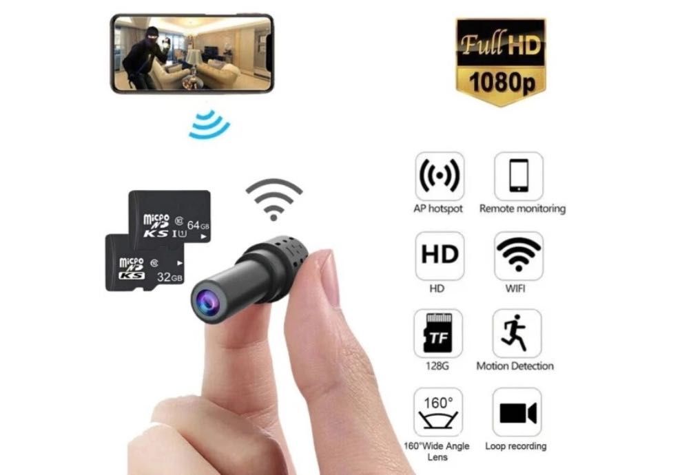 Міні Wi-Fi камера 2Мп 1080P Датчик руху Віддалений доступ Онлайн 24/7