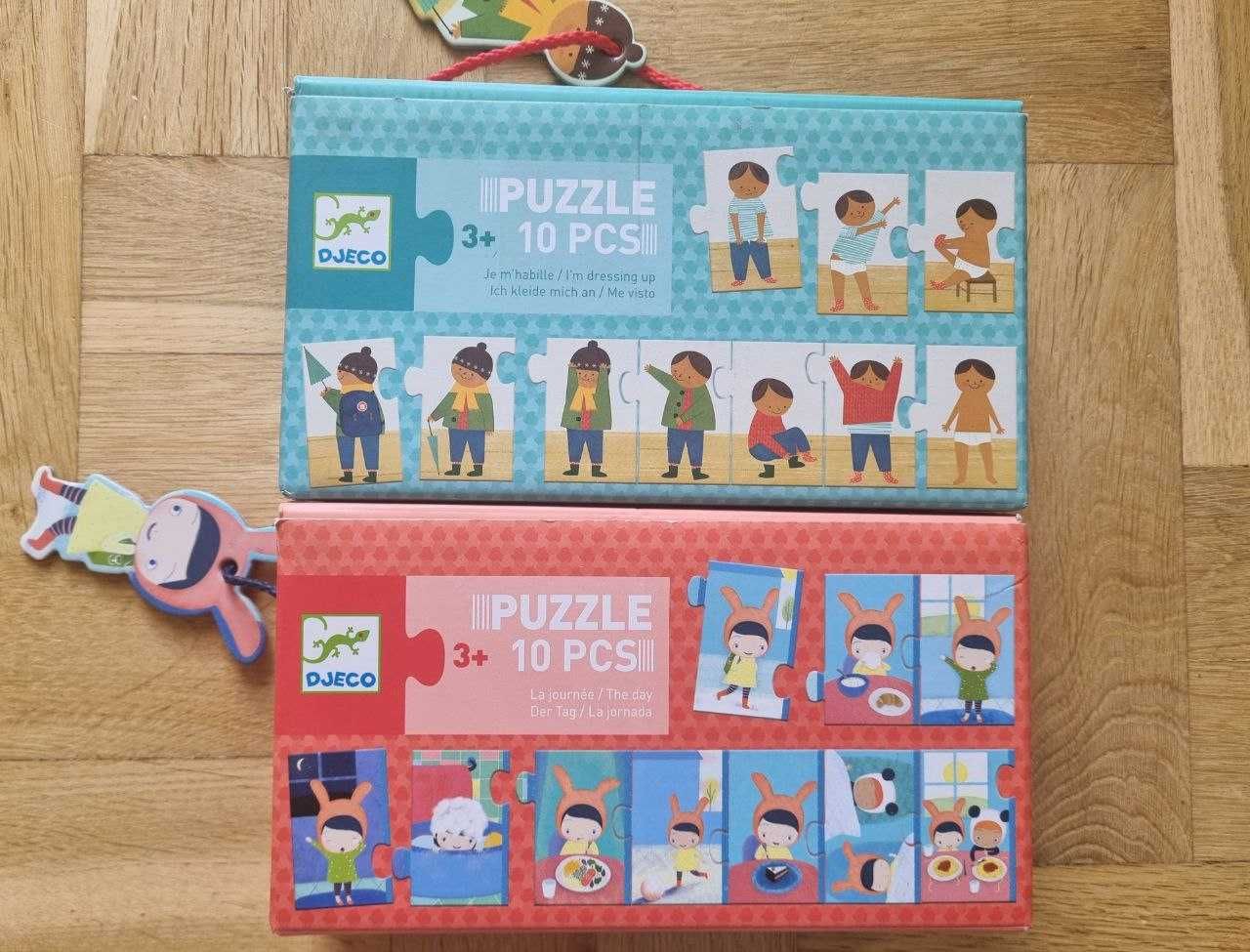 Puzzle Djeco – 2 zestawy historyjek (I’m dressing up + The Day)