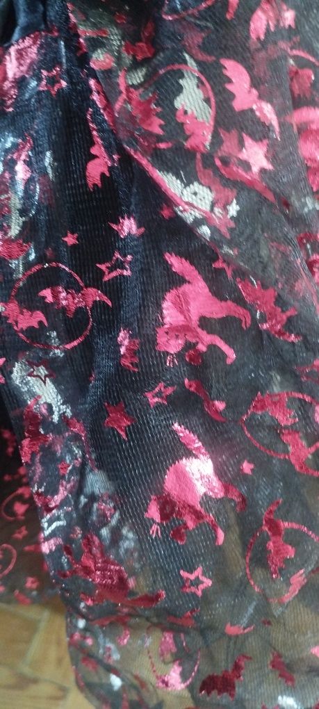 Saia de tule com gatos vermelhos criança