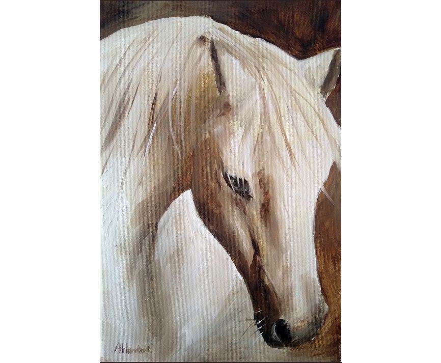 Obraz olejny koń portret konia