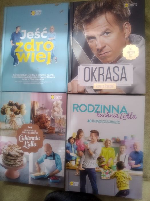 Zestaw 8 książek kucharskich Lidl grube okładki piękne wydanie
