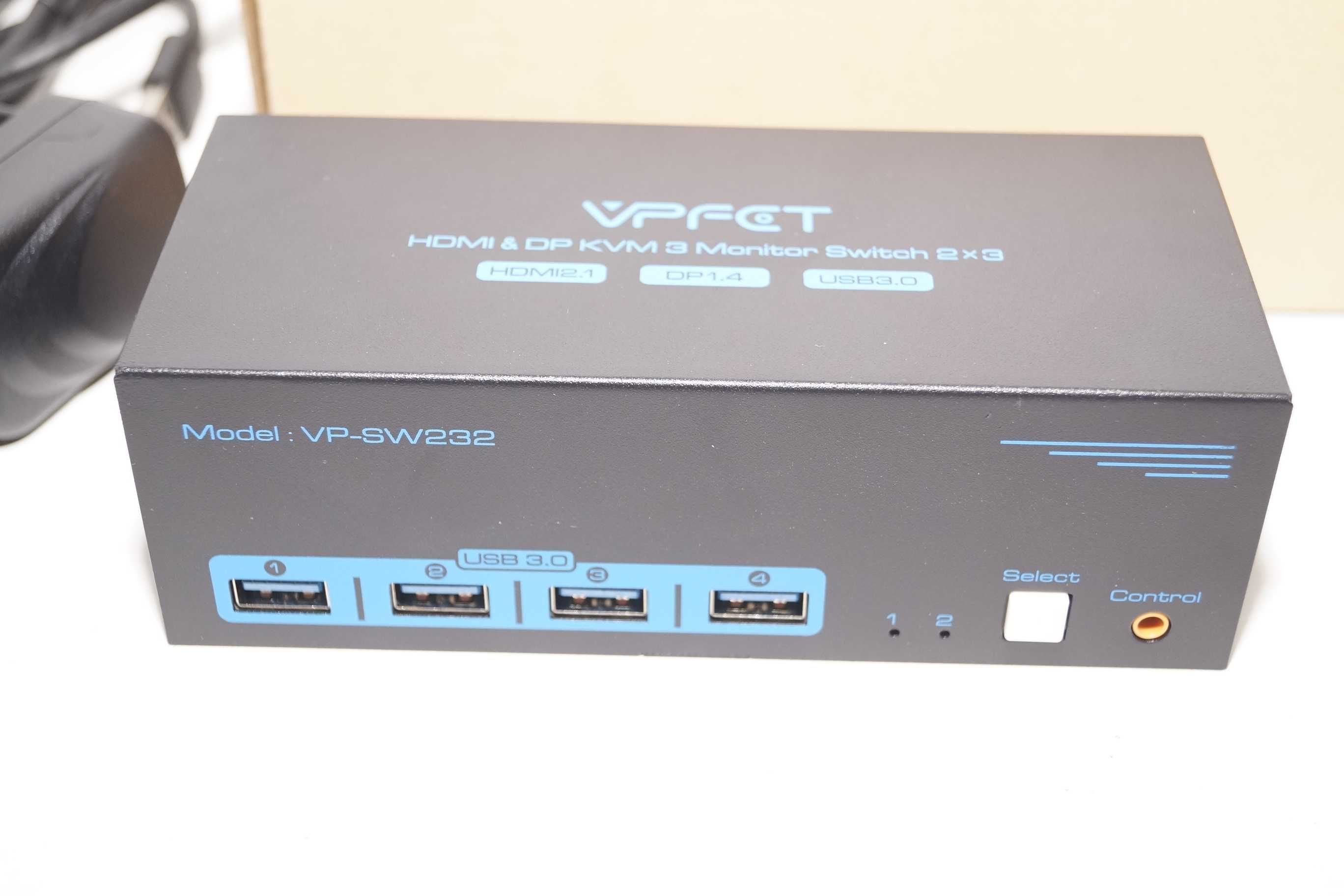 Przełącznik HDMI DP KVM 3 monitory Switch 2x3 VPFET VP-SW232 8K 60Hz
