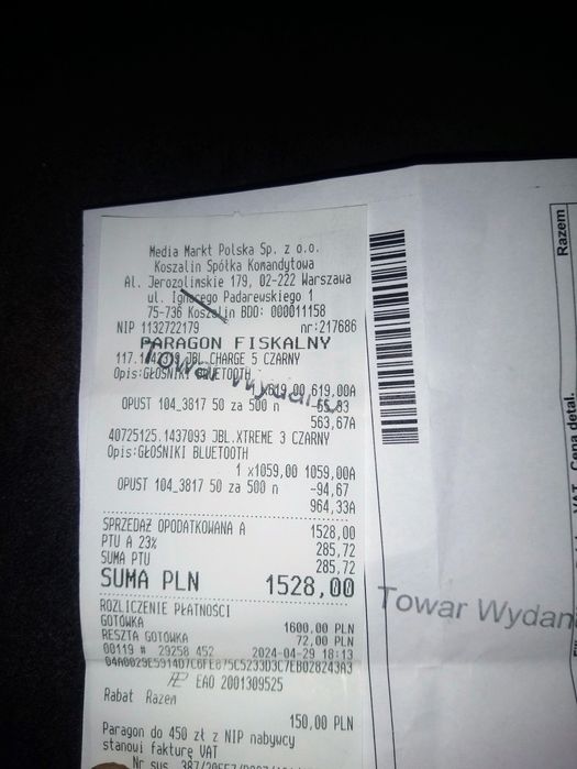 Sprzedam Glosnik Jbl xtreme 3 gwarancja