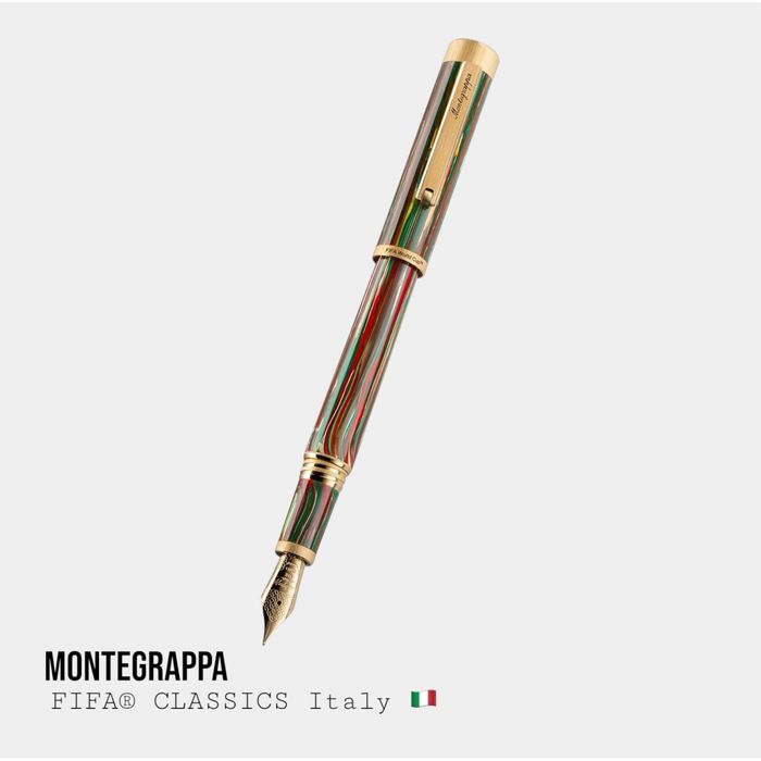 Пір’яна Ручка Montegrappa FIFA Italy | Ліміт 100 шт | 14K золоте перо