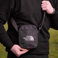 Барсетка The North Face мужская через плечо, тканевая сумка черная