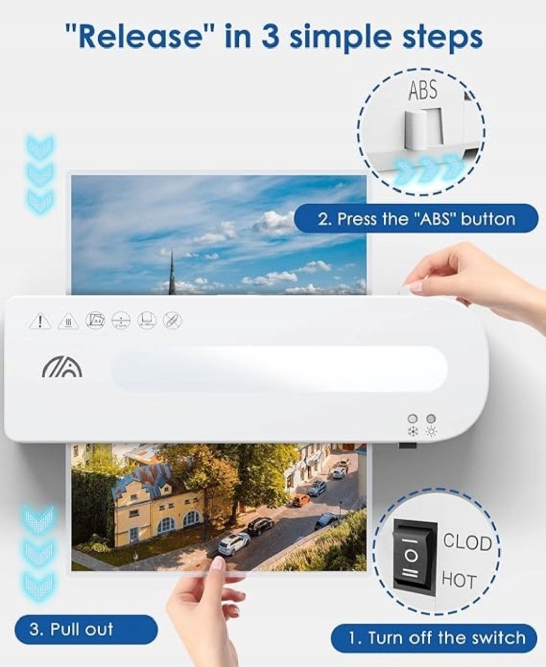 Laminator maxdone FN333 na gorąco, na zimno