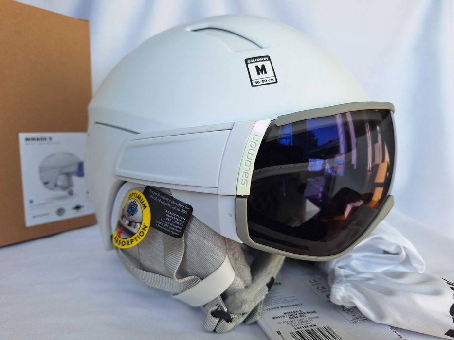 Kask narciarski Salomon Mirage S White Universal Mid Blue M 56-59cm