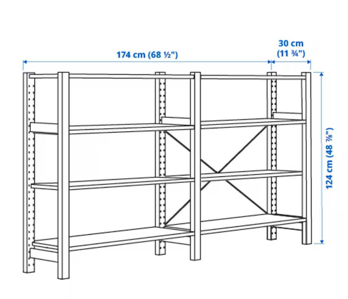 IVAR IKEA 2 regały / podwójna sekcja
