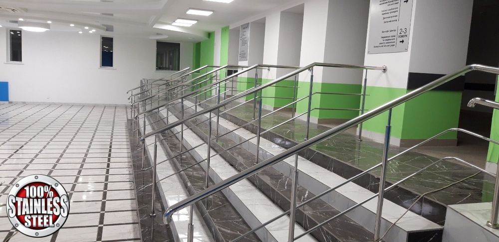 Поручни,перила, ограждения для пандуса из нержавейки в Кировограде
