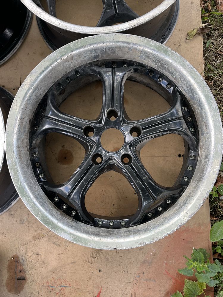 Felgi ABS rozstaw 5x120 srebrno czarne