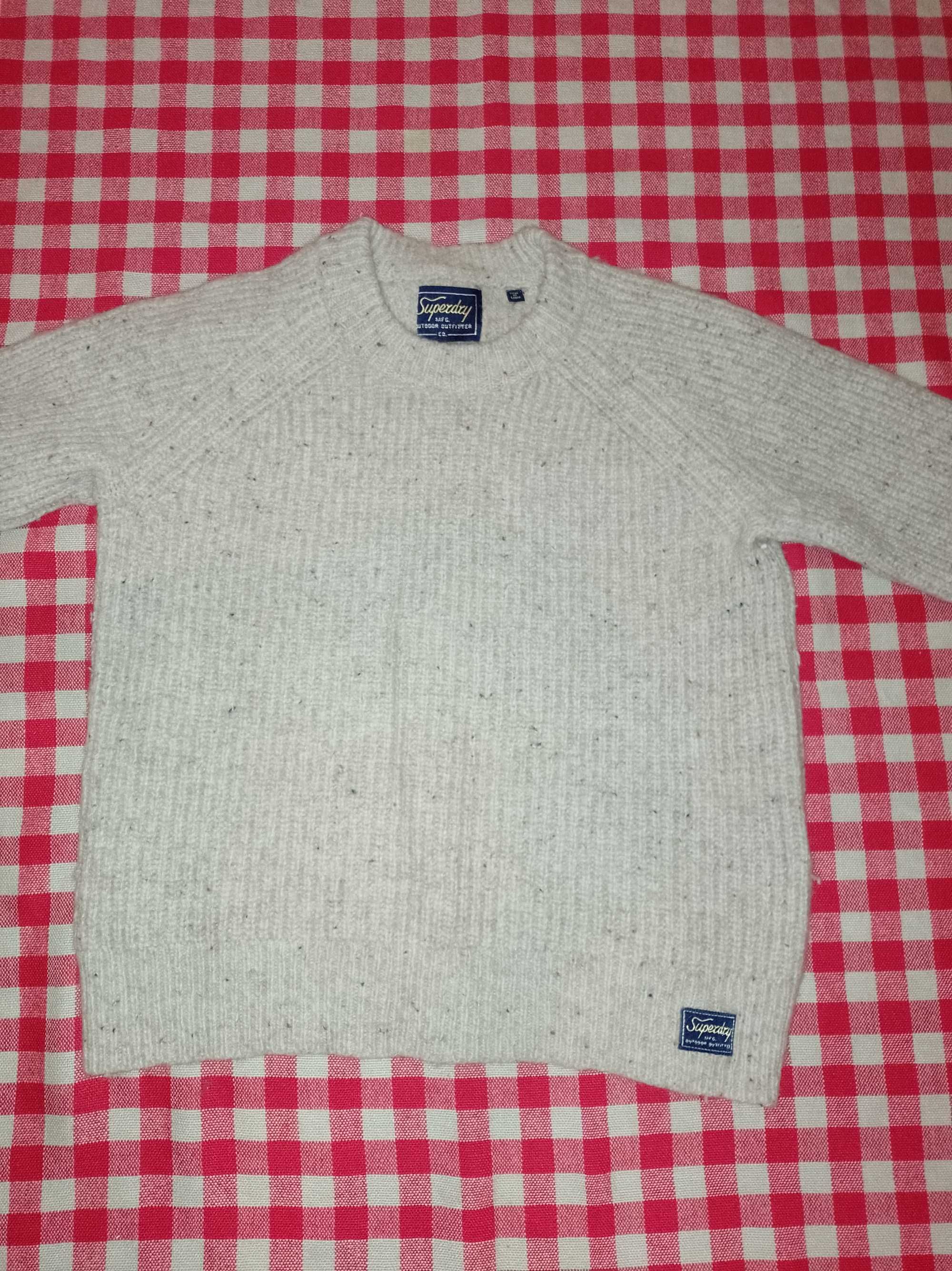 Sweter dziecięcy Superdry 80% wełna jagnięca roz 152/158