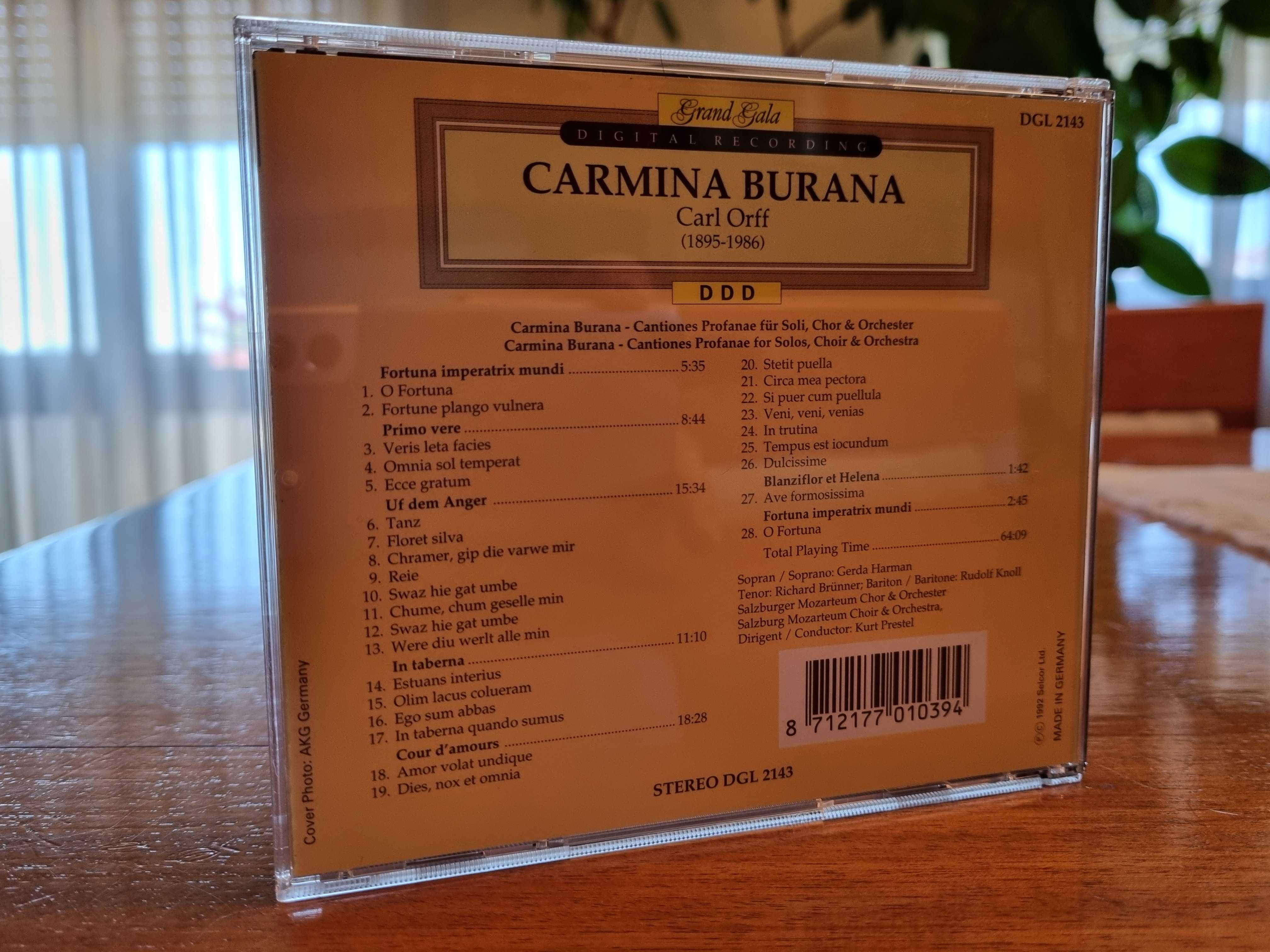 Vendo CD "Carmina Burana", de CARL ORFF (Música Clássica) !