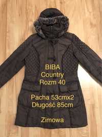 BIBA Country brązowa kurtka (płaszcz)  zimowa, pikowana rozm 40