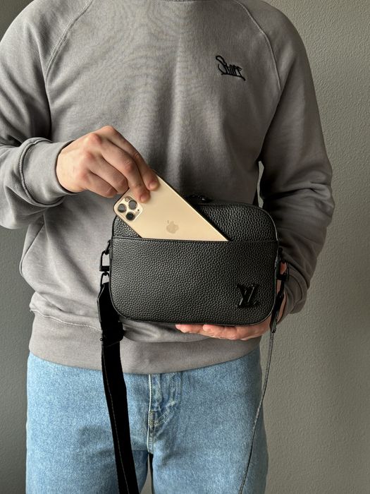 Чоловіча сумка Louis Vuitton мужская сумка барсетка мессенджер 2в1 дуо