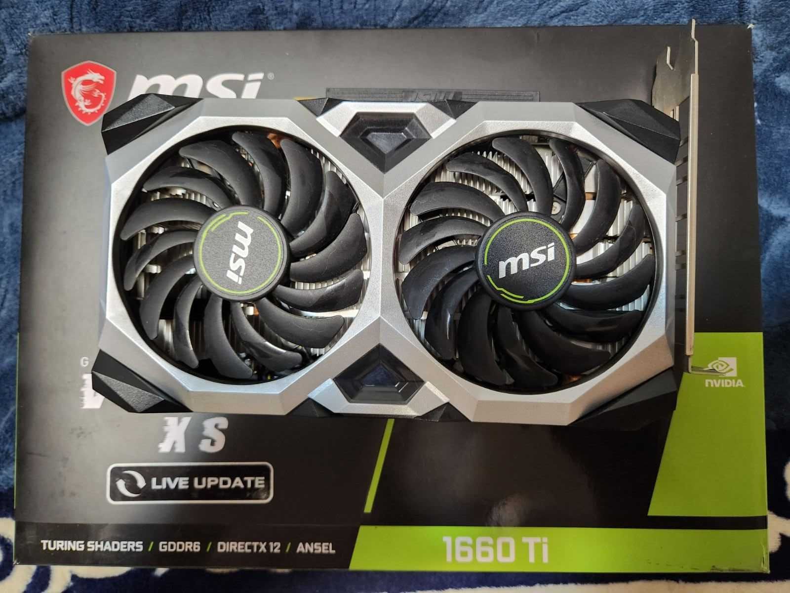 Відеокарта MSI GTX 1660 Ti Ventus XS OC 6GB з чеками та коробкою