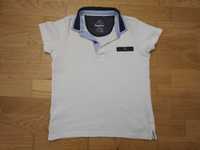 Koszulka polo Lupilu 110/116 biała chłopięca t-shirt krótki rękaw