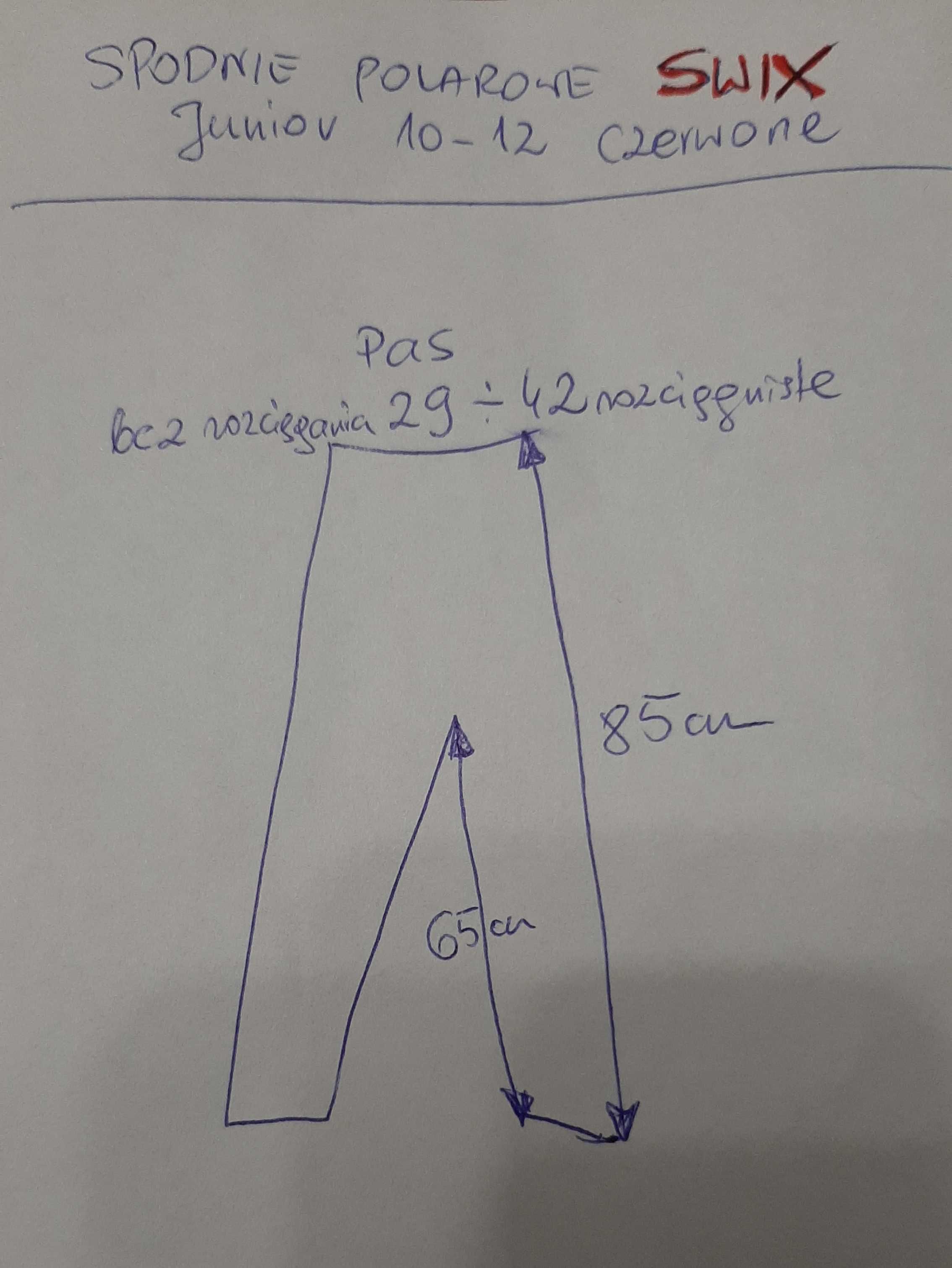 Swix spodnie polarowe, kalesony ciepłe czerwone.