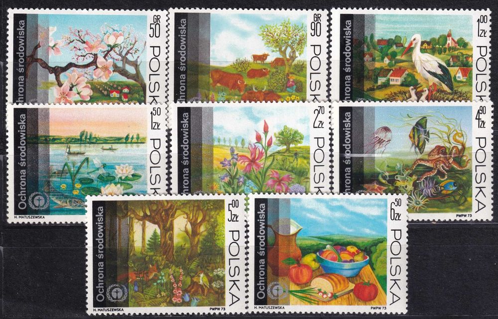 Polska 1973 fi. 2117-24 cena 4,90 zł kat.6,25€