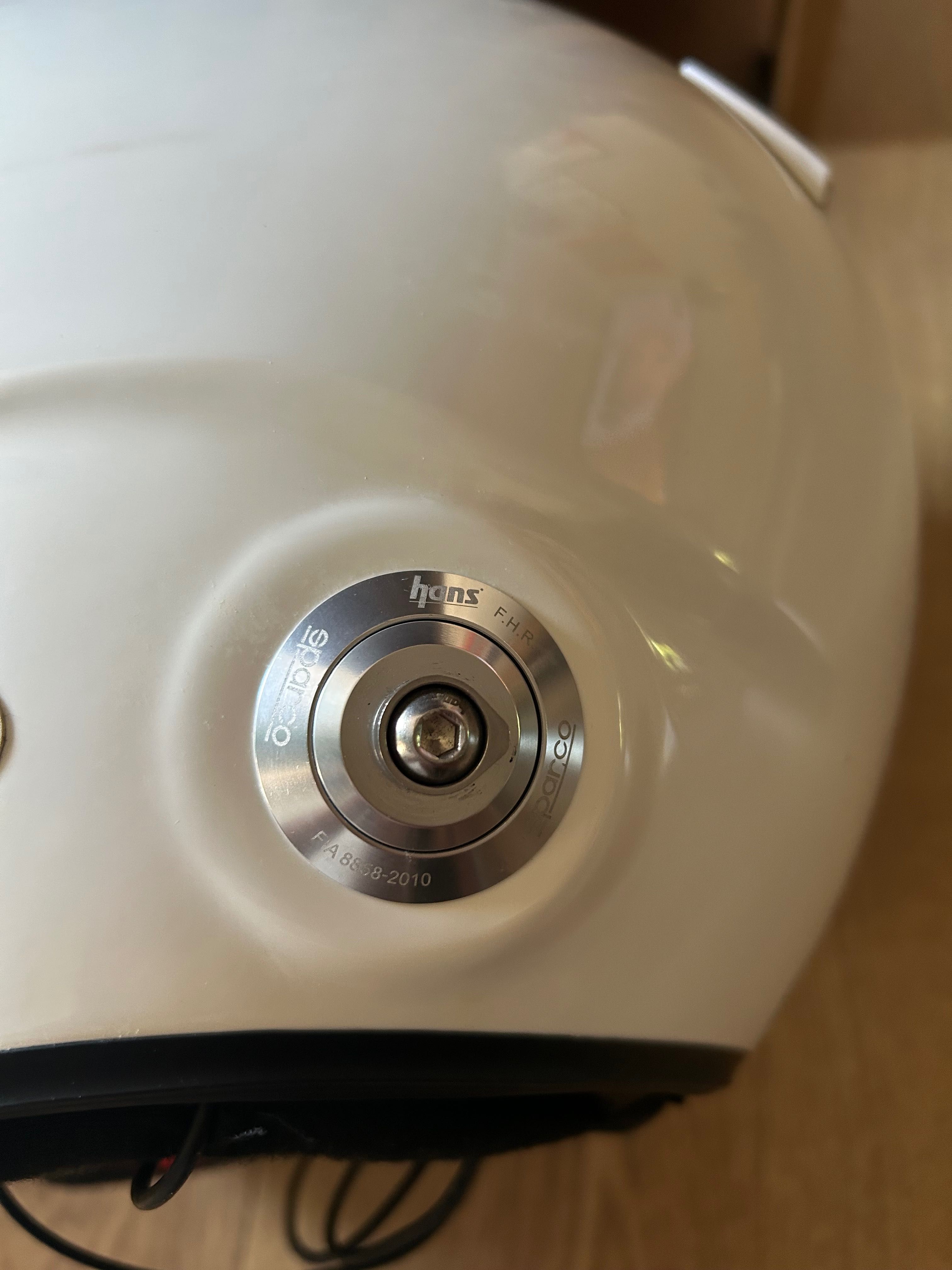 Kask rajdowy SPARCO PRO ,RJ-3 FIA z klipsami HANS. Okazja !