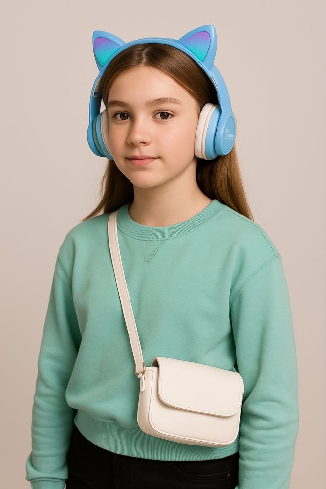 Беспроводные наушники кошачьи ушки Bluetooth навушники котячі вушка