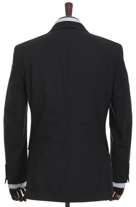 PIERRE CARDIN elegancka czarna marynarka męska wełna strecz r. 48