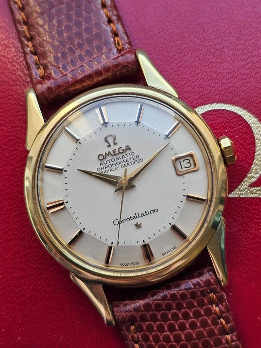 Złota Omega Constellation Pie Pan lite złoto 18K możliwy dowóz