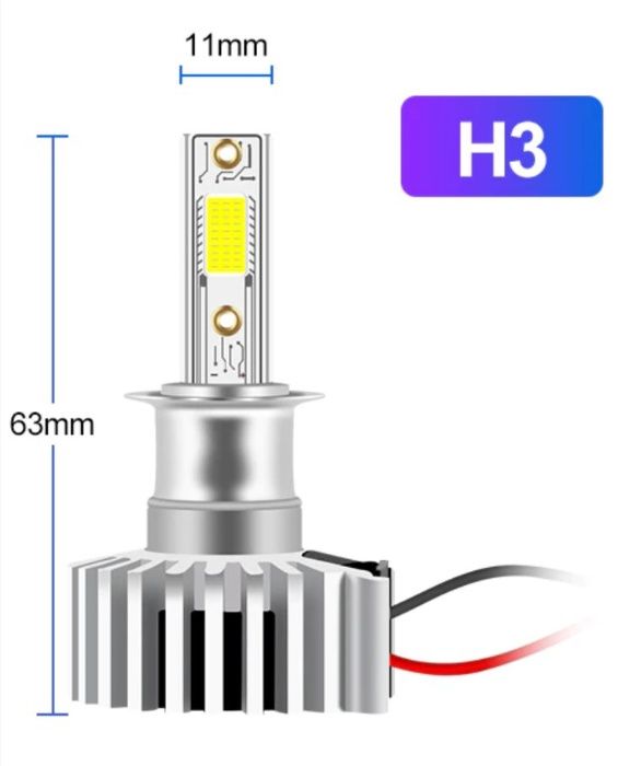 Led лампы H3 для автомобиля 2 шт.