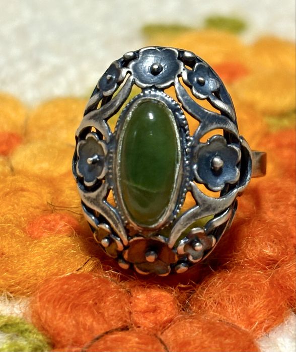 Stary Pierścionek z prl srebrny. Biżuteria prl Stare  Srebro vintage