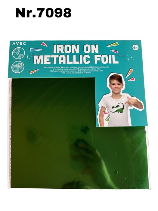 Metaliczna folia do naprasowania zielona nr.7098