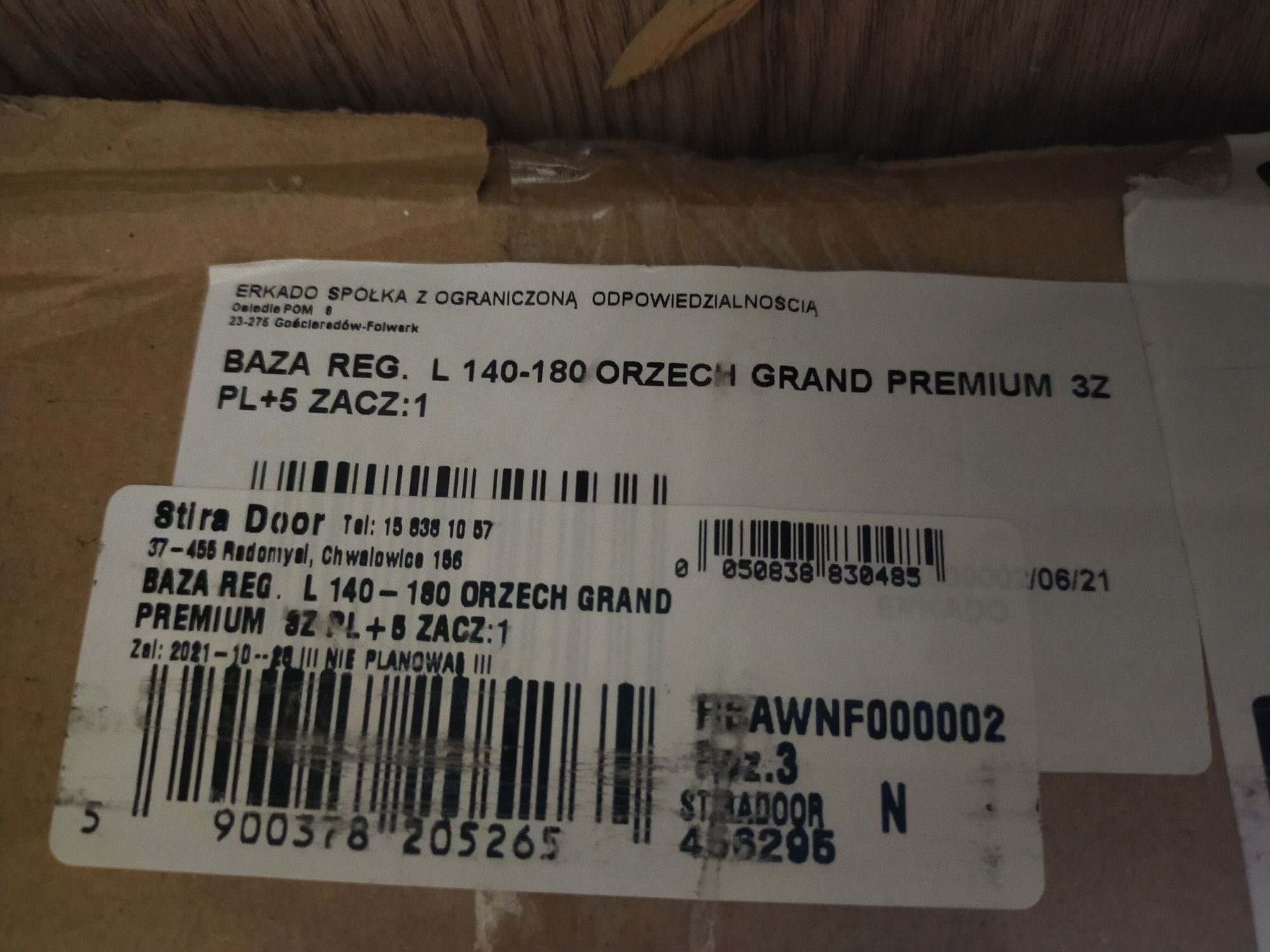 Baza ościeżnicy regulowana orzech grand premium 140-180 lewe castorama