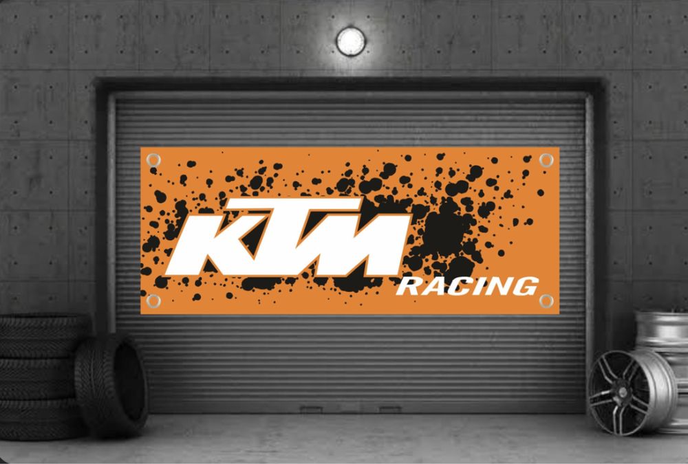 Baner plandeka KTM Racing 150x60cm enduro cross