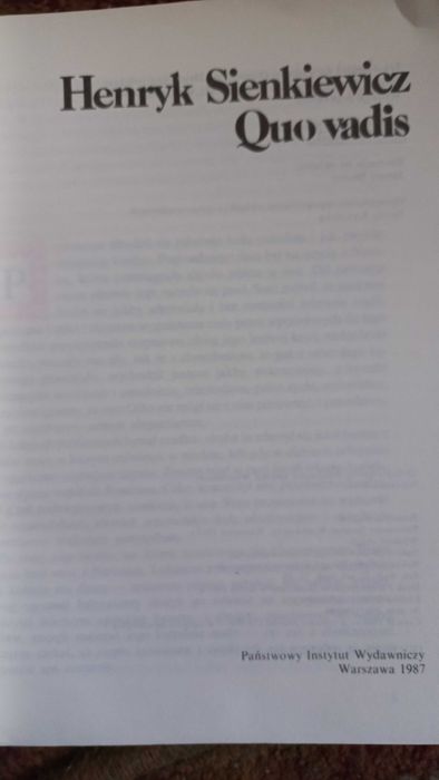 Quo vadis Henryk Sienkiewicz