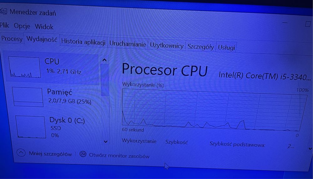 Komputer biurowy Intel Core i5 4c/8GB/SSD/Win10