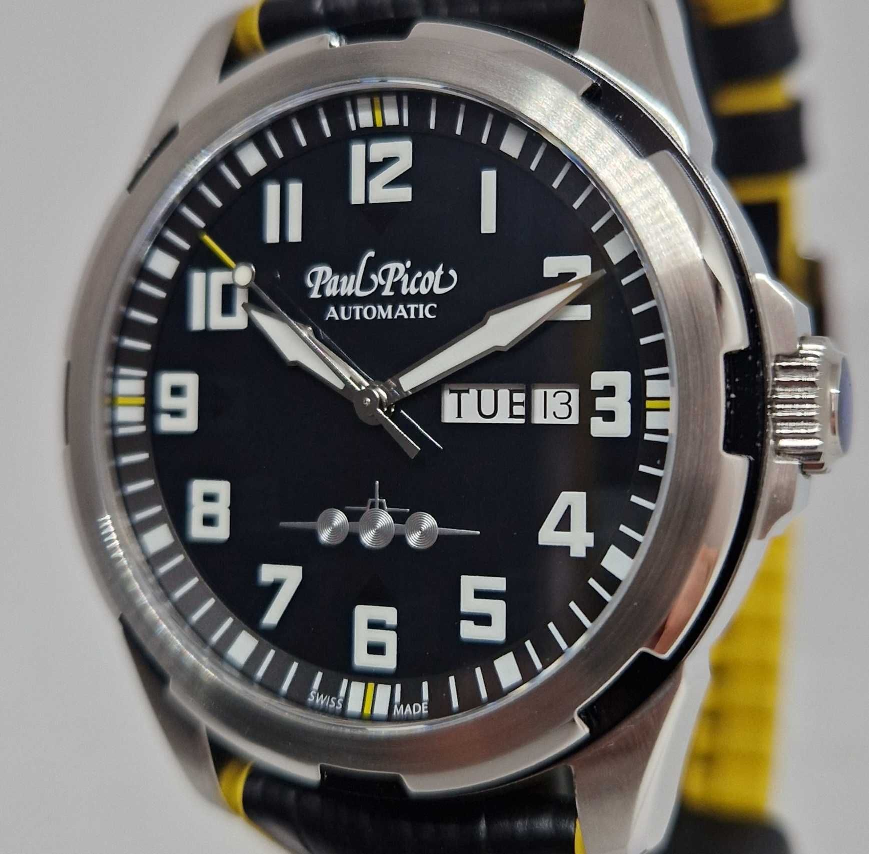 Акція Paul Picot Pilot 42mm Black Black P2053.SGN.9111.3314-B