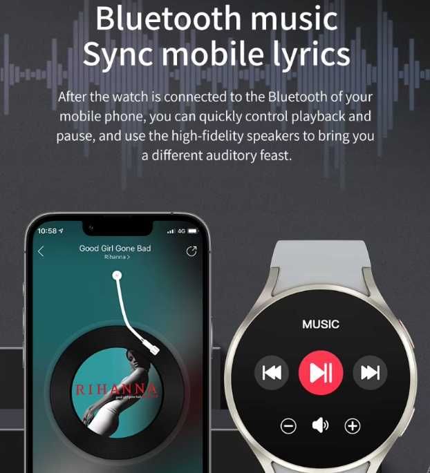 Smartwatch M10 Asystent Głosowy, Tętno,Krokomierz,Ekran 1.39" ttst1474