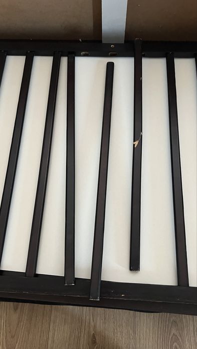 Łóżeczko dziecięce wenge/białe z szufladą