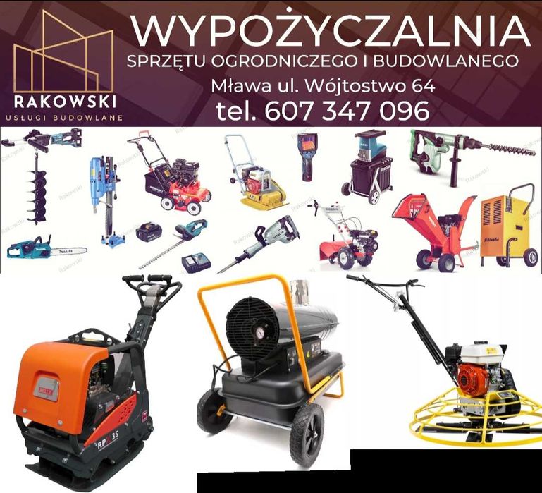 Wypożyczalnia wynajem sprzętu budowlanego i ogrodniczego młot