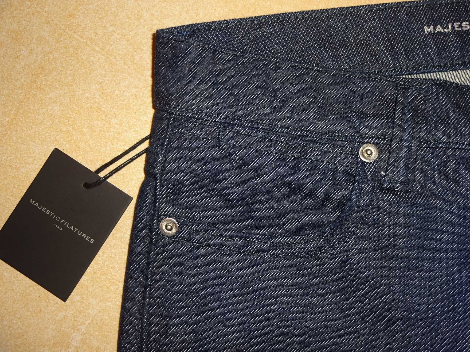MAJESTIC FILATURES Paris Slim Cigarette spodnie jeansowe cygaretki 25