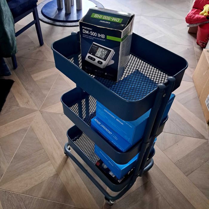 Wozek Raskog ikea granatowy kuchenny organizer na kólkach