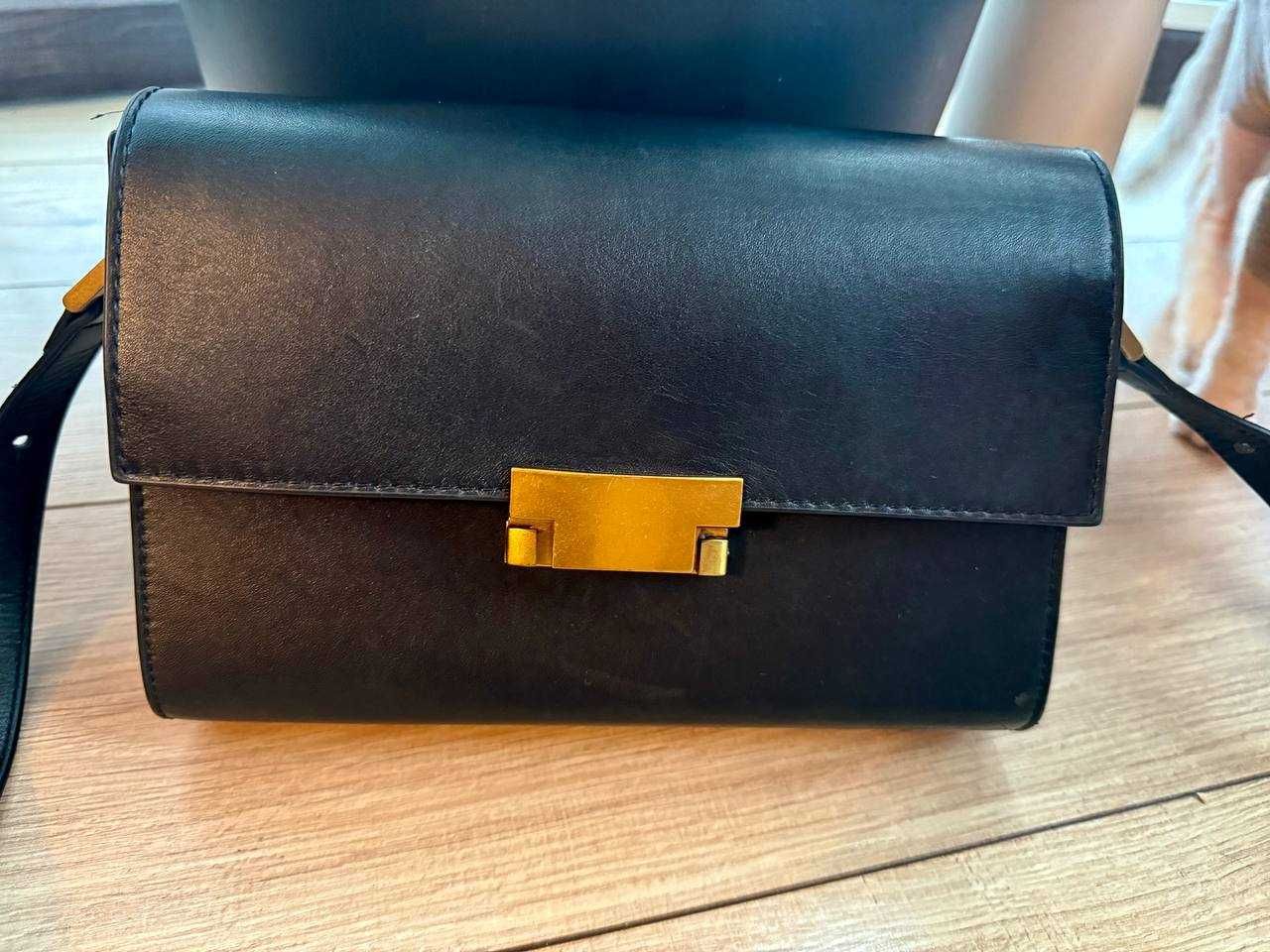 Оригінальна сумка massimo dutti шкіряна